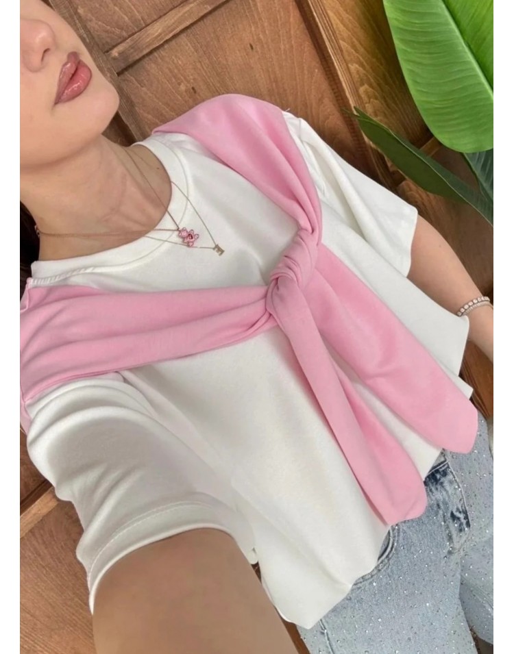 Şal Yaka Tişört Şal Yaka Tişört